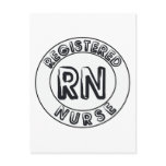 RN REGISTERED NURSE LOGO BADGE POST CARD