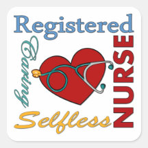 RN - Registered Nurse Square Stickers