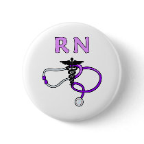 RN Stethoscope Pinback Button