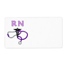RN Stethoscope Custom Shipping Label