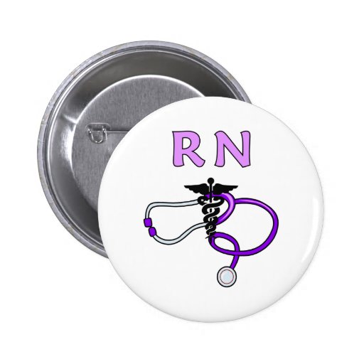 RN Stethoscope Pinback Button