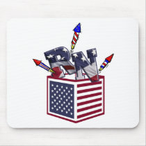 RN USA FLAG BOX O FIREWORKS - REGISTERED NURSE mousepads by NurseStore RN USA FLAG BOX O FIREWORKS - REGISTERED NURSE mousepads