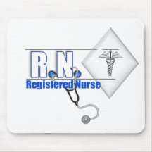 RN WITH STETHESCOPE REGISTERED NURSE MOUSE PAD