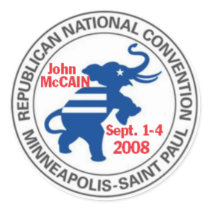 RNC Convention McCAIN Sticker Republican