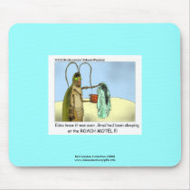 Roach Motel Funny Cartoon Mouse Pad mousepads by beardiethor123 Roach Motel Funny Cartoon Mouse Pad mousepads