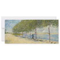 Road along the Seine near Asnieres, Van Gogh Rack Cards
