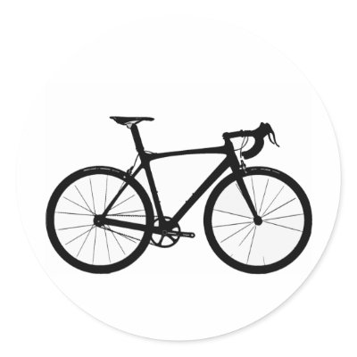 Logo Design Bike on Road Bike Logo Round Sticker From Zazzle Com