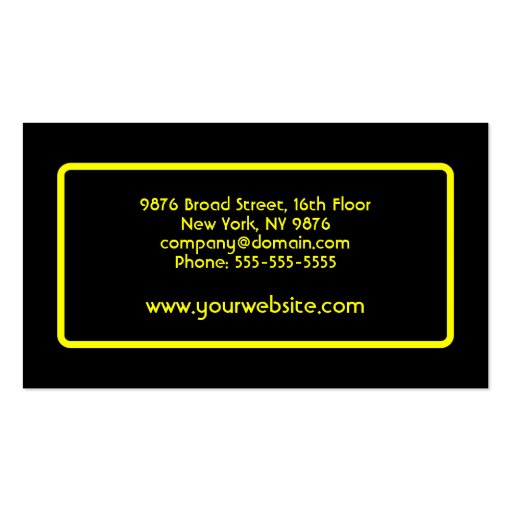 Road Construction Business Card Template (back side)