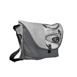 Road Curves, Black Messenger Bag