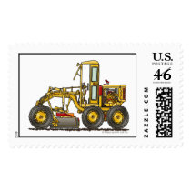 Road Grader Dirt Scraper Construction Stamps by art1st Road Grader Dirt Scraper Construction Stamps