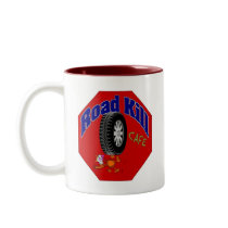 Road kill Cafe 2 mugs