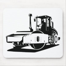 road roller construction equipment mouse pad
