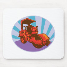 road roller construction equipment mousepad