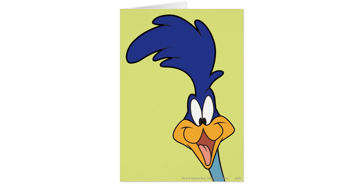 ROAD RUNNER™ Face Card | Zazzle