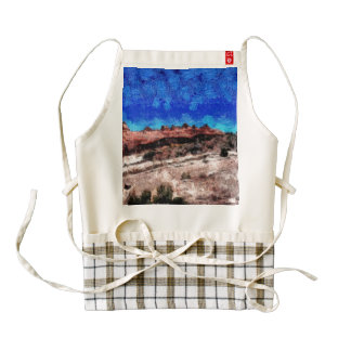 Road running next to a hill zazzle HEART apron