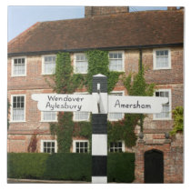 Road sign at Little Missenden, Buckinghamshire tiles