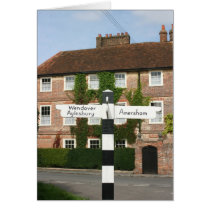 Road sign at Little Missenden, Buckinghamshire, UK Greeting Card