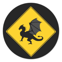 Road Sign- Dragon Sticker