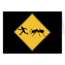 Road Sign- Giant Ant Greeting Cards