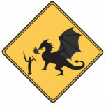 Road Sign- Knight & Dragon Cut Out Sculpture photo sculptures