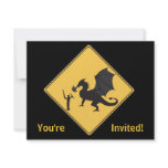 Road Sign- Knight &amp; Dragon Invitation