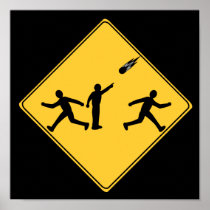 Road Sign- Meteor Poster
