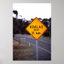 Road sign New South Wales, Australia Poster