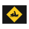 Road Sign- Snowmobile postcards