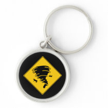 Road Sign- Tornado Keychain