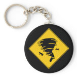 Road Sign- Tornado Key Chains