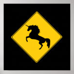 Road Sign Unicorn Print