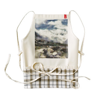 Road through the mountains zazzle HEART apron