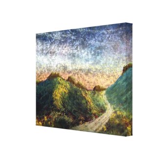 Road Through The Valley - wrapped canvas Canvas Prints