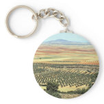 Road to Ciudad Real from Orgaz, Castilla-La Mancha Keychains