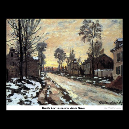 Road to Louveciennes by Claude Monet Print
