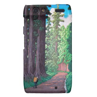 Road to Nikko Hasu Kawase forest shin hanga scene Droid RAZR Covers