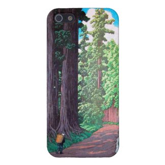 Road to Nikko Hasu Kawase forest shin hanga scene iPhone 5 Cases