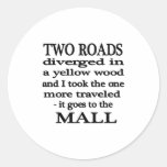 Road to the Mall Stickers