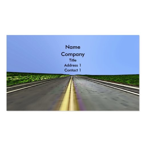 Road Travel - Business Business Card Templates (front side)