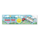 Road Trip Summer Vacation Bumper Sticker