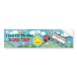 Road Trip Summer Vacation Bumper Sticker