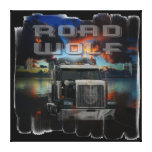 Road Wolf Stretched Canvas Prints