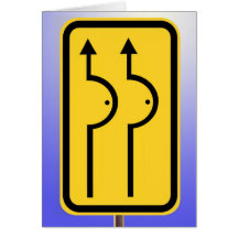 Road Work Ahead Greeting Card