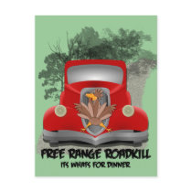 Roadkill for Dinner Recipe Card Postcards