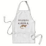Roadkill on the Grill Funny BBQ Chefs Apron aprons
