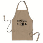 Roadkill on the Grill Funny BBQ Chefs Apron aprons