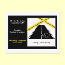Roadkill Thanksgiving Postcard postcards