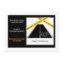 Roadkill Thanksgiving Postcard