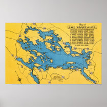Roadmap of the Lake and Highways Print
