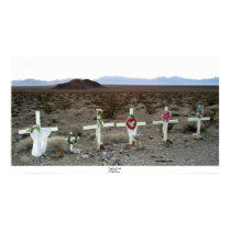 Roadside Crosses, Highway 95 posters by daysrays Roadside Crosses, Highway 95 posters